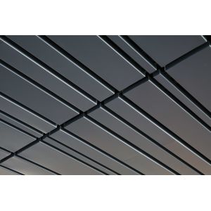 C Shaped Linear Metal Strip Ceiling , Aluminium Strip Ceiling