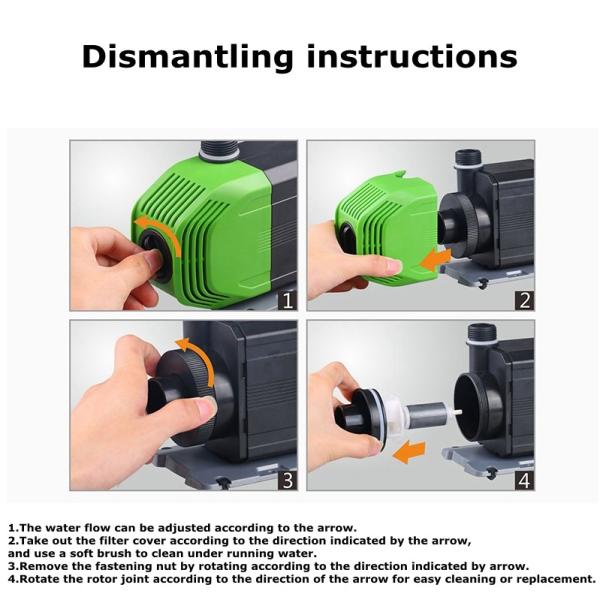 500 Gph Pond Hydroponic Fish Tank Aquarium Pumps Submersible Water Pump