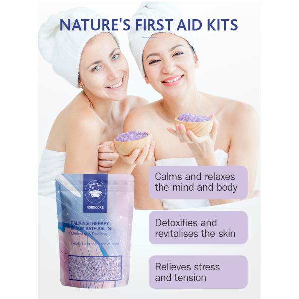 Organic Vegan Pink Sea Salt Bag , Relaxing Healing Detox Spa Crystal Soak Bath Salt