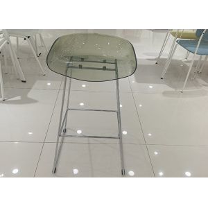 Metal Frame Tall Bar Stool Chairs Transparent 42cm 80cm