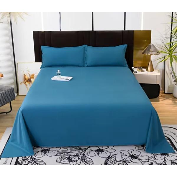 Buy All Season Hypoallergenic Plain Cotton Bed Sheet Set Soft 400 Thread Count Machine Washable at wholesale prices