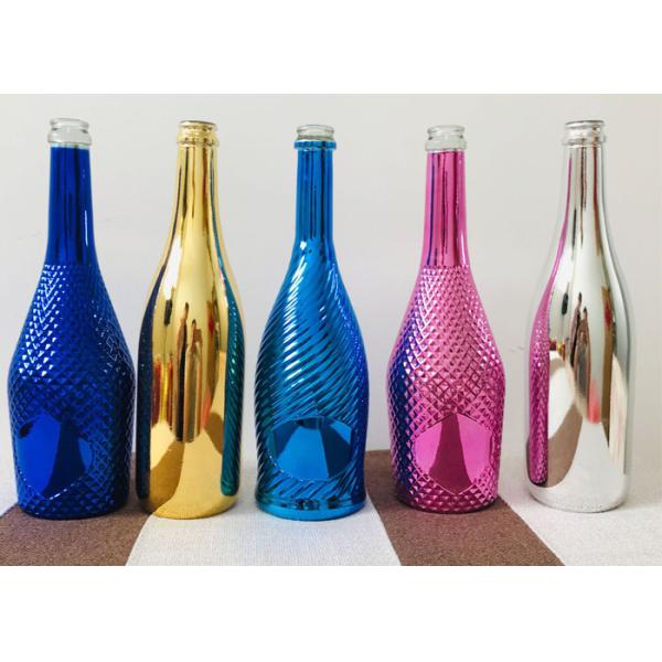 wholesale frosted flint glass customized wine bottles
