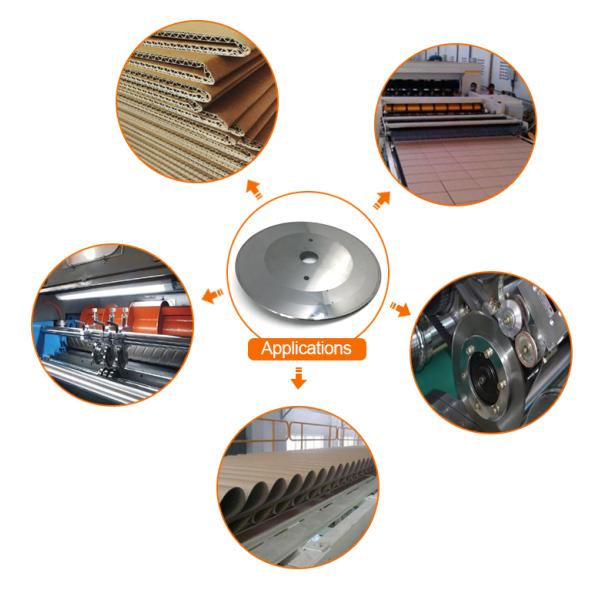 Cardboard Carbide Disc Cutter , Tungsten Carbide Blade Slitter Knives