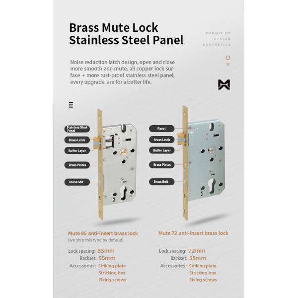 Bedroom Black Classic Solid Wood Interior Door Lock Set 144mm 64mm