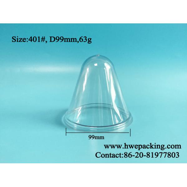 Premium 401# 99mm EOE Bpa Free Plastic PET Preforms Food Grade For Cans