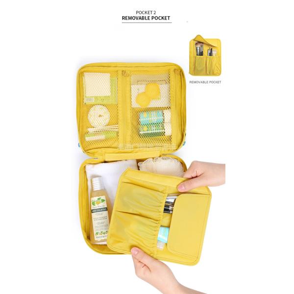 Multi Functional Travel Cosmetic Bags Waterproof Polyester With PU Coating