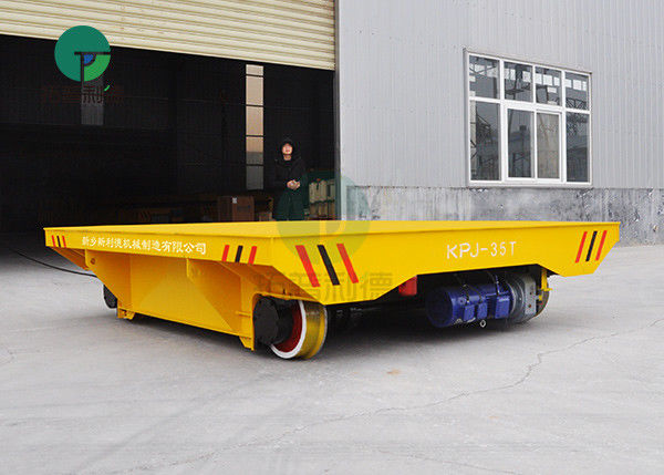 Steelmills Foundries Automated AC-Powered Track Mounted Transfer Cart Heavy Duty Platform Trolley
