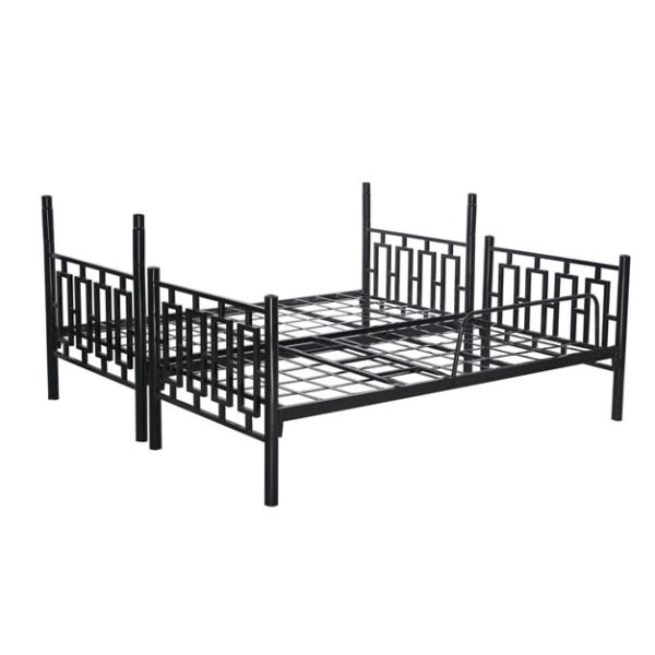 Queen Size Blue Metal Bunk Bed Frame Adult For School