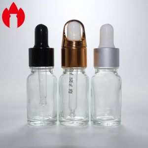 China 10ml Clear Cosmetic Essential Oil Dropper Glass Bottle Vial on sale