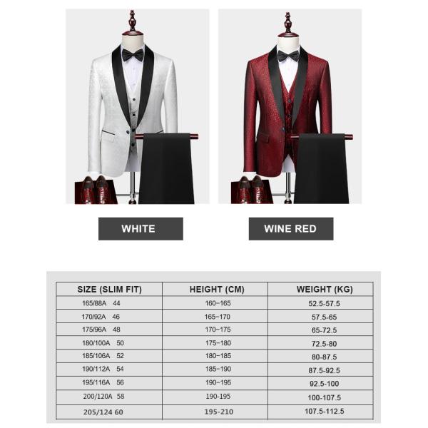 Men's Plus Size Striped Formal Suit with Woolen Cloth Fabric and Three Piece Design