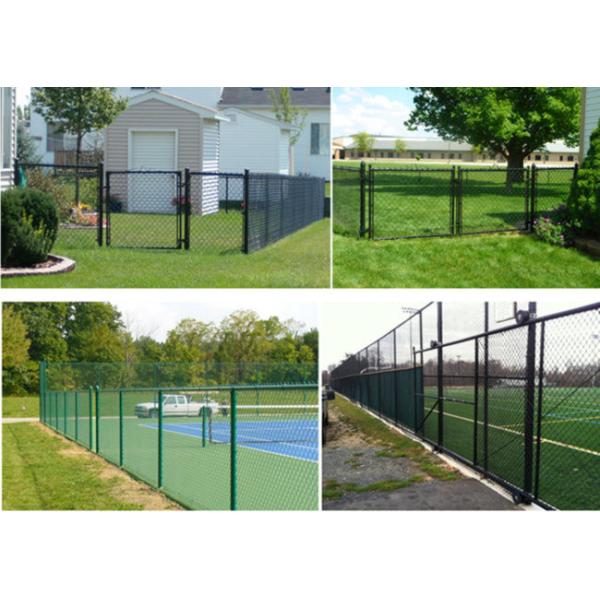1.2mm To 5mm Pvc Coated Diamond Mesh 6m Cyclone Wire Fence For Basketball Court