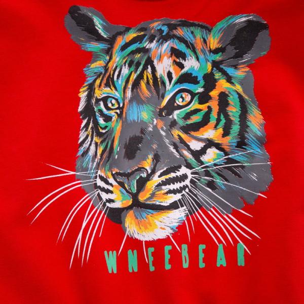 Children'S 110cm 43.3in Spring And Autumn Tiger Print Suit Two Piece Pants Set