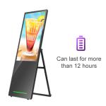 Android Battery Powered Rechargeable Digital Signage A Type Advertising Display