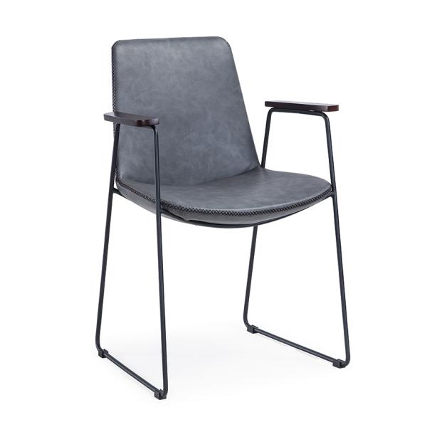 Leisure Soft PU 55cm Contemporary Metal Dining Chairs