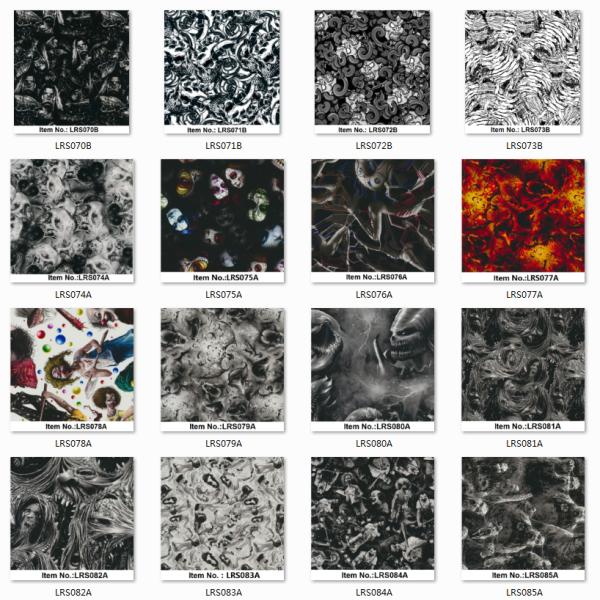 50cm 80cm 100cm Width Crackproof PVA Skull Hydro Dip Film