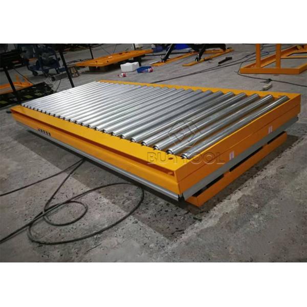 Electric Scissor Hydraulic Lift Table With Roller Conveyor Lift Table 2400x1500mm