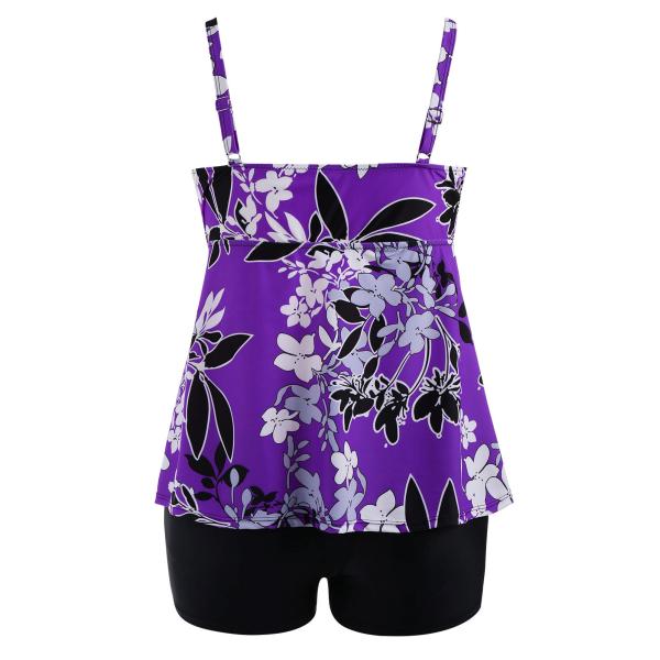 2018 New Plus Size One piece Swimsuit Floral Print Swimsuit Women Push up with