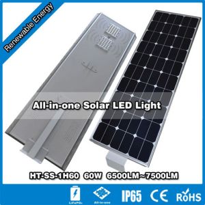 Quality Hitechled 60W All in one Solar LED Street Light|Lampu PJU LED All-in-one for sale