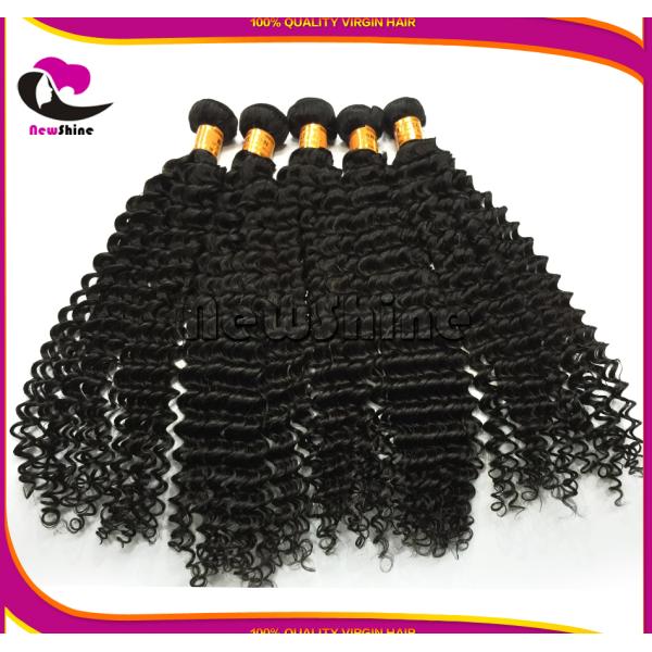 Africa Hot Unprocessed 100% Brazilian Virgin Hair Weavon Premium Quality New Deep Wave With Middle Part Closure