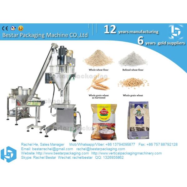 Automatic powder packing machine flour packaging machine with auger filler and screw feeder