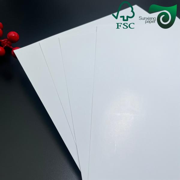 Virgin Pulp High Brighteness 300gsm Double Sided Glossy Paper For Printing Glossy Art Paper