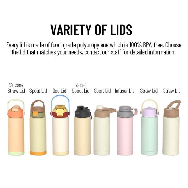 Custom Bulk 18-32oz Stainless Steel Vacuum Bottles w/ Straw/Handle | FDA Passed, BPA-Free, Heavy-Duty