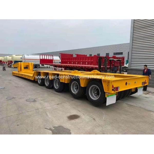 Gooseneck Detachable Lowbed Semi Trailer 10 Axle 5 Lines 150 Ton