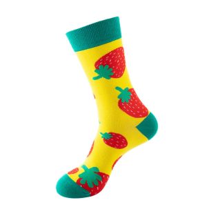 FRUIT PATTERN CREW MEN'S PURE COTTON SOCKS