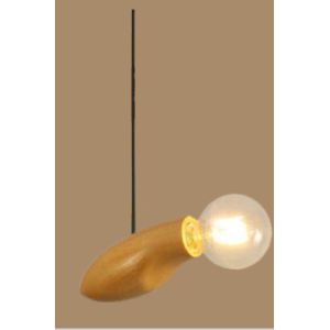 Professional Pendant Light Bulb Socket E26 / E27 Ip20 Wooden Material