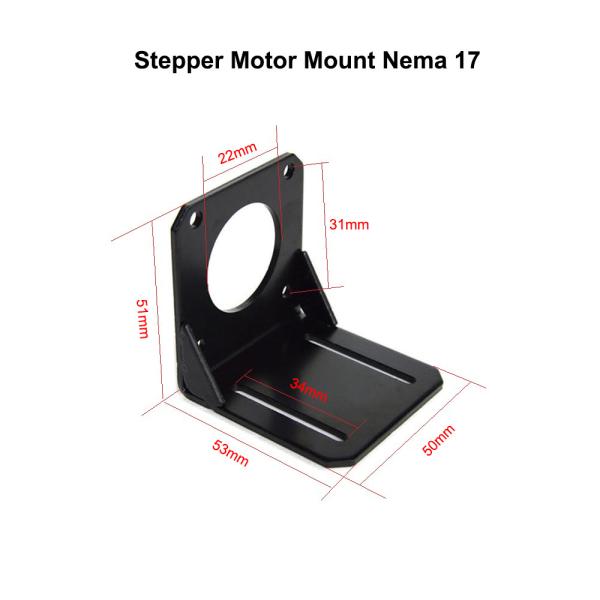 NEMA17 NEMA23 Stepper Motor Mounting Bracket Aluminum Fixed Seat Fastener