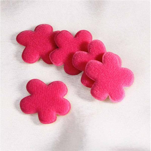 Golden Fabric Applique Patterns Flowers Carton Packaging Size 30 Mm