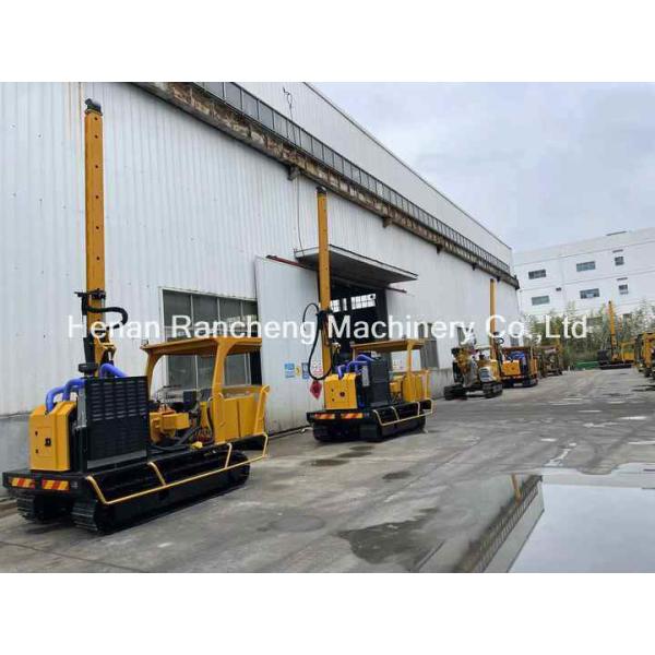 Solar Hydraulic Crawler Pile Driver 70KW Rated Power Max 3500mm Drilling Depth