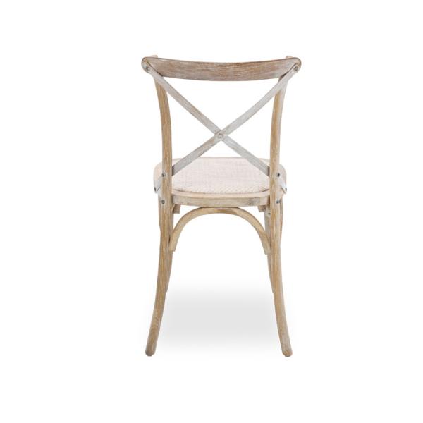 Wholesale oak wood rattan seat chairs Cross back Chair for wedding party use