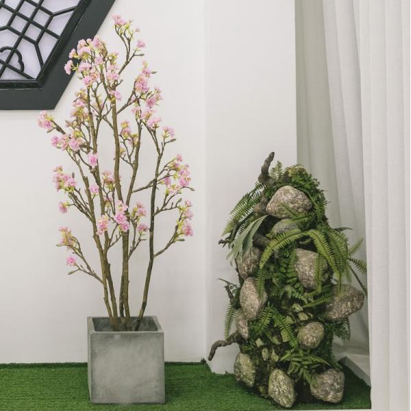 160cm Height Artificial Potted Floor Plants Stunning Ornament Pink Sakura