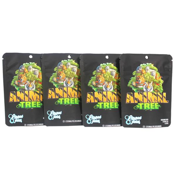 Custom Printed Zipper Smell Proof Mylar Bag Soft Touch 3.5g Child Resistant For Edibles