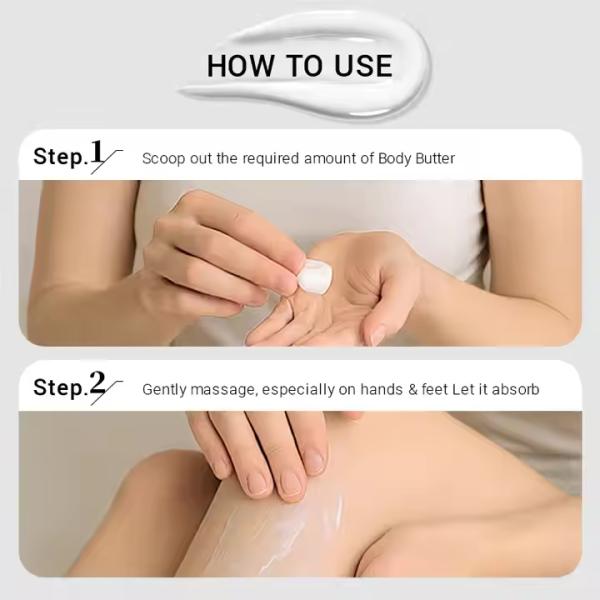 Natural Organic Shea Butter Body Butter with Raw Coconut Oil Moisturizing Whitening Coconut Body Butter