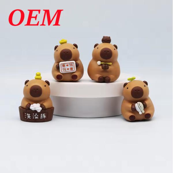 Blind Box Capybara Decompression Decoration Bath Dolphin Touch Fish Car Decoration