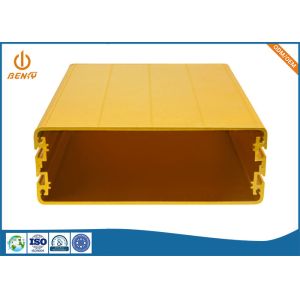 China Golden Anodized Aluminum Extrusion Processing Electronic Enclosure on sale