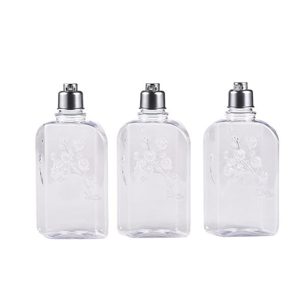 Tassel Unique Design 250ml Flower plastic shampoo bottles With Bell Shape Flip Top Cap