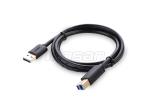 Black Round Micro USB Data Cable USB 3.0 A To B M / M For Printer Customized