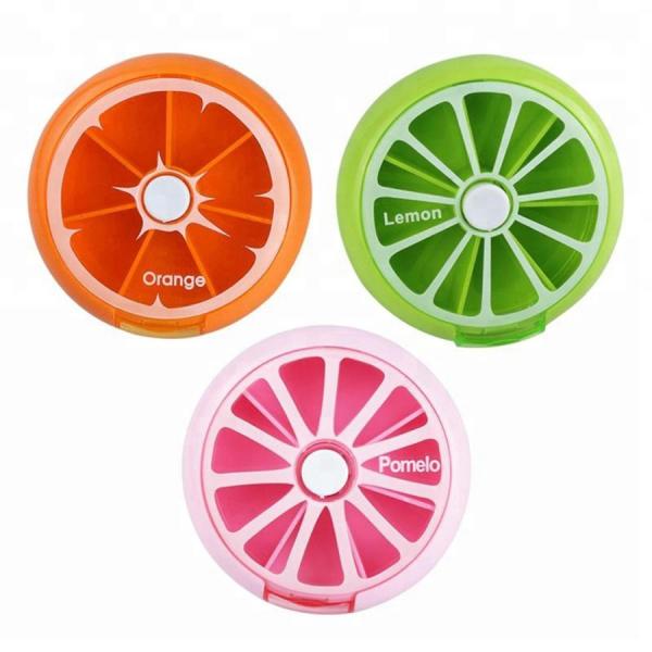 Orange Multi Mini Medicine Pill Dispenser Box One Month 28 Cases Travel Tablet Container