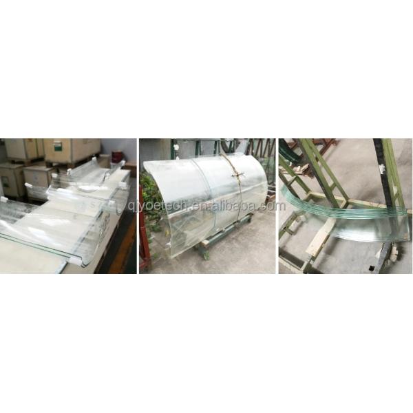 Hotel Curved Clear Tempered Glass Panels for Shopping Mall Building 3mm-12mm Thickness