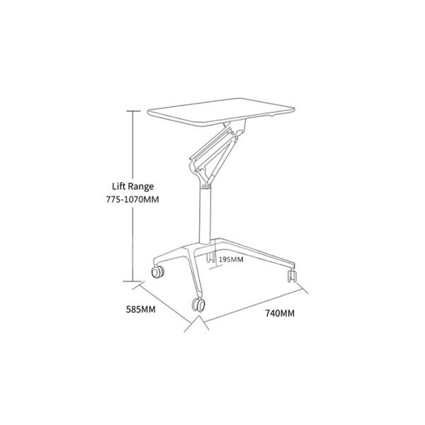 Gas Lift Mechanism Stand Up Height Adjustable Standing Desk