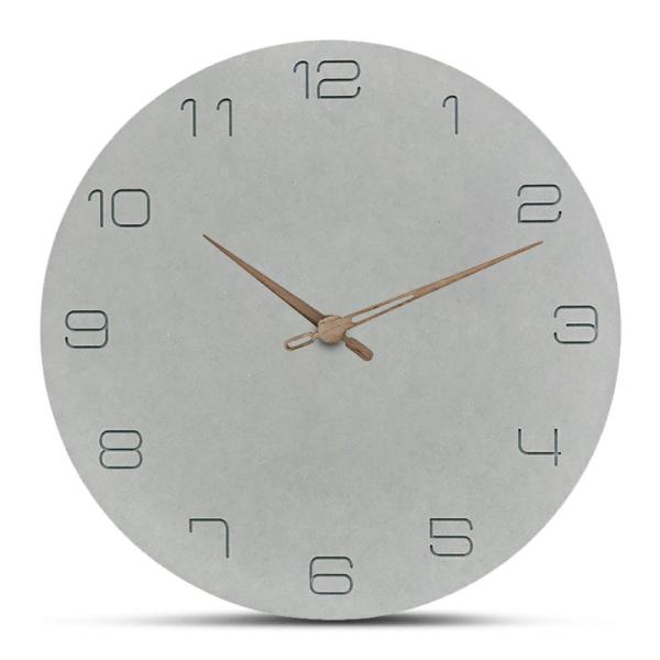 Black 5mm Mdf Wall Clock Living Room Decoration Silent Wall Clock