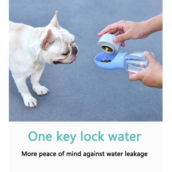 Dog Travel Water Bottle 2 In 1 Pet Feeders Detachable O Shaped