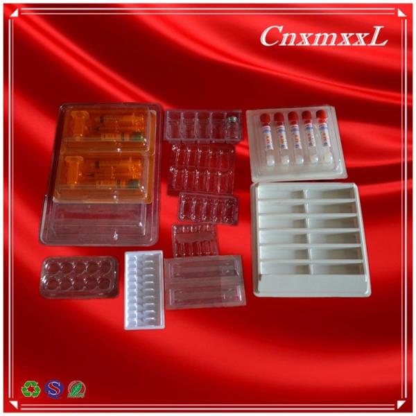 10ml 5pcs Transparent Ampoule PVC Blister Tray Packaging For Water Needle