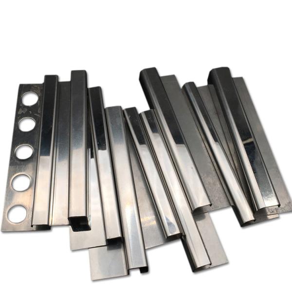 Tile Transition Strip Square Shape Brushed Stainless Steel Tile Trim 10mm