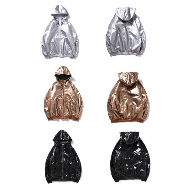Hip Hop Style B-BOY Mens Reflective Jacket Windbreak Shining Windproof