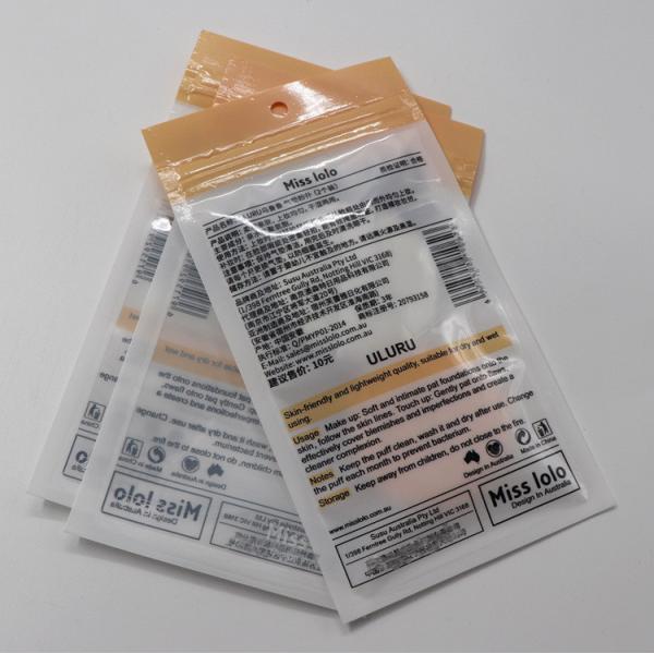 customized plastic Makeup Sponge bag Cosmetic Powder Puff Bag for bathing