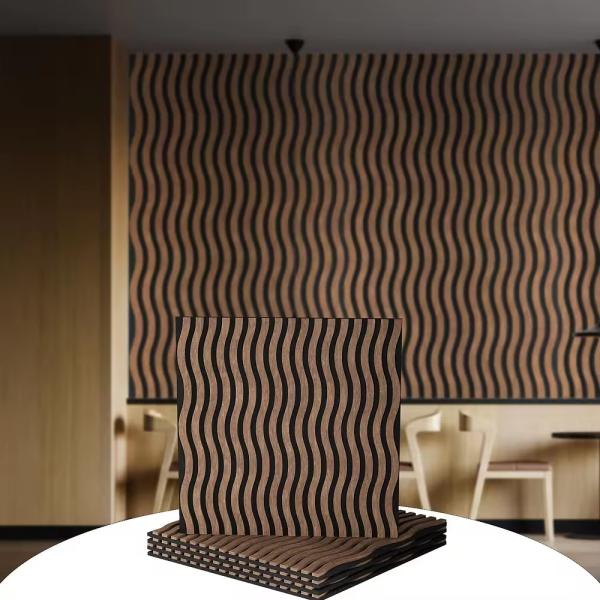 Curved Wavy Wood Acoustic Panel Interior Decoration